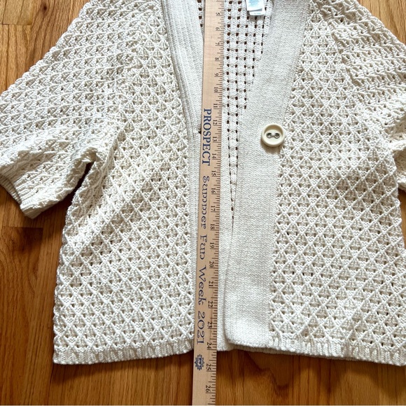 Lizwear size Large by Liz Claiborne one button sweater bolero style grea… - Picture 6 of 9